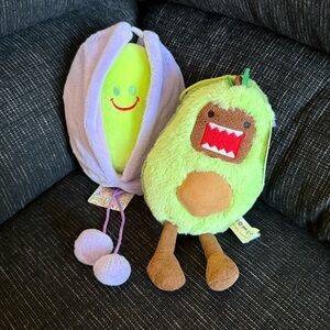Brand New Plushie Bundle Domo Kun Avocado and Pistachio